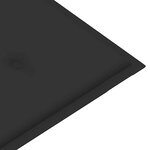 vidaXL Banc de jardin et coussin anthracite 112 cm Bois de teck massif