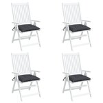 vidaXL Coussins de chaise lot de 4 anthracite 50x50x7 cm tissu oxford