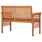 vidaXL Banc de jardin 2 places avec coussin 120cm Bois d'acacia massif