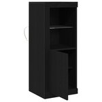 Buffet vidaXL avec lumières LED Chêne noir 41x37x100 cm