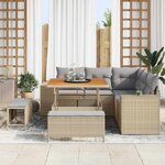 vidaXL Ensemble de canapé de jardin 8 Pièces Beige et Gris clair