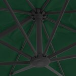vidaXL Parasol de jardin en porte-à-faux et poteau en aluminium vert
