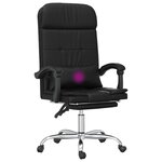 Fauteuil de massage inclinable de bureau informatique étude similicuir noir 02_0025417