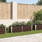 vidaXL Lit surélevé de jardin Marron 160x40x45 cm Acier galvanisé