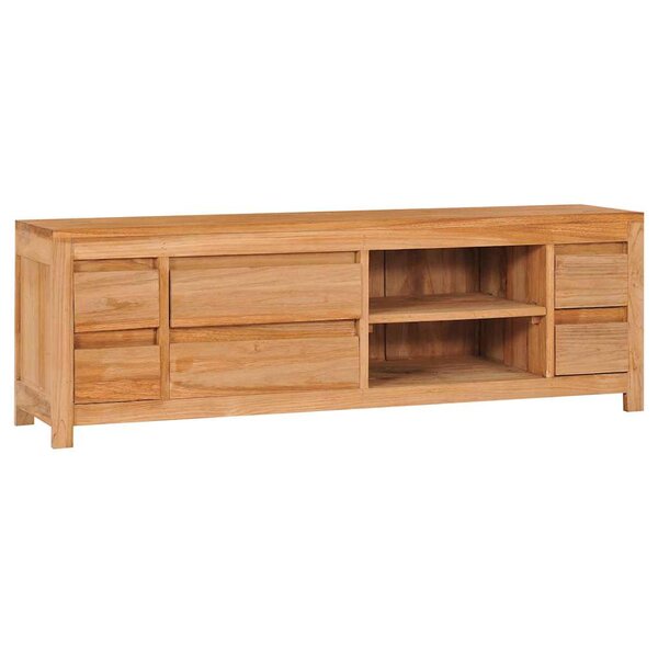 vidaXL Meuble TV 115 x 30 x 40 cm bois de teck massif