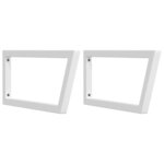 vidaXL Supports d'étagères pour lavabo 2 Pièces blanc trapèze acier