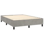 vidaXL Sommier à lattes de lit et matelas Gris clair 160x200cm Velours