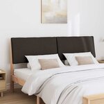 vidaXL Tête de lit capitonnée Noir 180 cm Pin massif