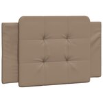 vidaXL Lit avec matelas cappuccino 100x200 cm similicuir