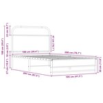 vidaXL Cadre de lit sans matelas 100x200 cm chêne sonoma