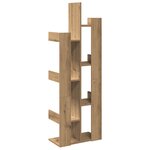 vidaXL Bibliothèque chêne artisanal 48x25 5x140 cm bois d'ingénierie