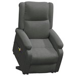 vidaXL Fauteuil de massage inclinable Gris foncé Tissu