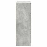 vidaXL Buffet gris béton 80x35x99 cm bois d'ingénierie
