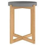 vidaXL Table basse Gris 41x41x48 5 cm Bois d'ingénierie et pin massif