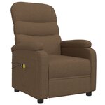 vidaXL Fauteuil électrique de massage Marron Tissu