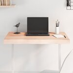 vidaXL Dessus de table bois massif non traité bordure assortie