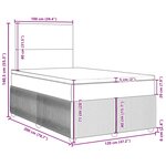 vidaXL Sommier à lattes de lit avec matelas Bleu 120x200 cm Tissu