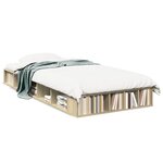 vidaXL Cadre de lit chêne sonoma 100x200 cm bois d'ingénierie