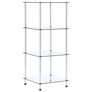 vidaXL Étagère 4 niveaux Transparent 40x40x100 cm Verre trempé