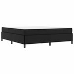 vidaXL Cadre de lit avec matelas Noir 180 x 200 cm Faux cuir