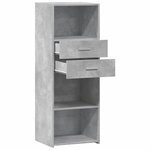 vidaXL Buffet haut gris béton 45x42 5x124 cm bois d'ingénierie