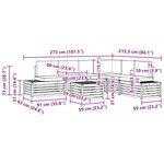 vidaXL 7 pc Ensemble de canapés d'extérieur Naturel et Crème