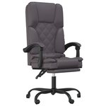 Fauteuil de massage inclinable de bureau informatique étude similicuir gris 02_0025406