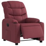 vidaXL Fauteuil inclinable électrique Rouge bordeaux Tissu