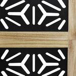 vidaXL Cloison de séparation 5 panneaux marron noir paulownia massif