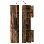 vidaXL Armoire de bain Chêne fumé 30x30x183 5 cm Bois d'ingénierie