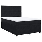 vidaXL Sommier à lattes de lit avec matelas Noir 140x190 cm Velours