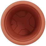 vidaXL Pot à fleurs rond 24 Pièces Rouge brique Ø 26 x 21 5 cm Plastique