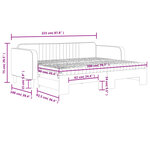vidaXL Lit de jour avec gigogne et matelas noir 90x200 cm velours