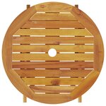 Ensemble de bistro pliable 3 pièces en acacia massif