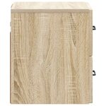 vidaXL Cabinet de chevet mural 2 pc Chêne Sonoma 34 5 x 33 x 40 cm