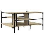 vidaXL Table basse chêne sonoma 100x100x48 5 cm bois d'ingénierie