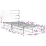 vidaXL Cadre de lit sans matelas blanc 90x190 cm bois de pin massif
