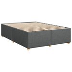 vidaXL Sommier à lattes de lit avec matelas Gris foncé 140x190cm Tissu