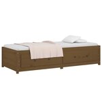 vidaXL Lit de jour sans matelas marron miel 90x200 cm bois pin massif