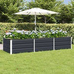 vidaXL Jardinière Anthracite 240 x 80 x 45 cm Acier