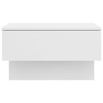 vidaXL Table de chevet murale Blanc