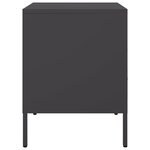 vidaXL Table de chevet noir 36x39x50 5 cm acier laminé à froid