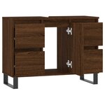 vidaXL Armoire salle de bain chêne marron 80x33x60cm bois d'ingénierie