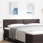 vidaXL Tête de Lit en Tissu Geometric Manuel Marron foncé 180 cm tissu