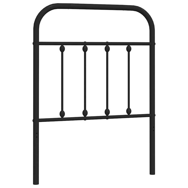 vidaXL Tête de lit métal noir 75 cm