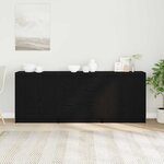 vidaXL Buffet 3 Pièces Chêne noir 180 x 30 x 70 cm Bois d'ingénierie