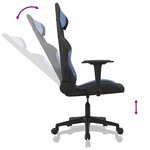 vidaXL Chaise de jeu Noir et bleu Tissu