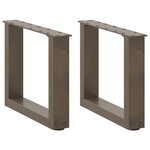 vidaXL Pieds de table basse en U 2 pièces Acier naturel 30 x (30-31) cm Acier