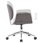 vidaXL Chaises pivotantes à manger lot de 4 gris tissu
