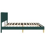 vidaXL Cadre de lit avec tête de lit Vert foncé 180 x 200 cm Tissu
